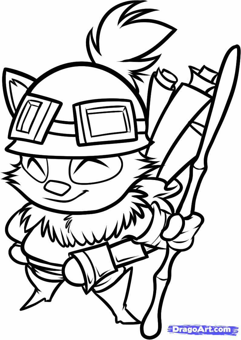 796x1120 How To Draw Teemo From League Of Legends, Step