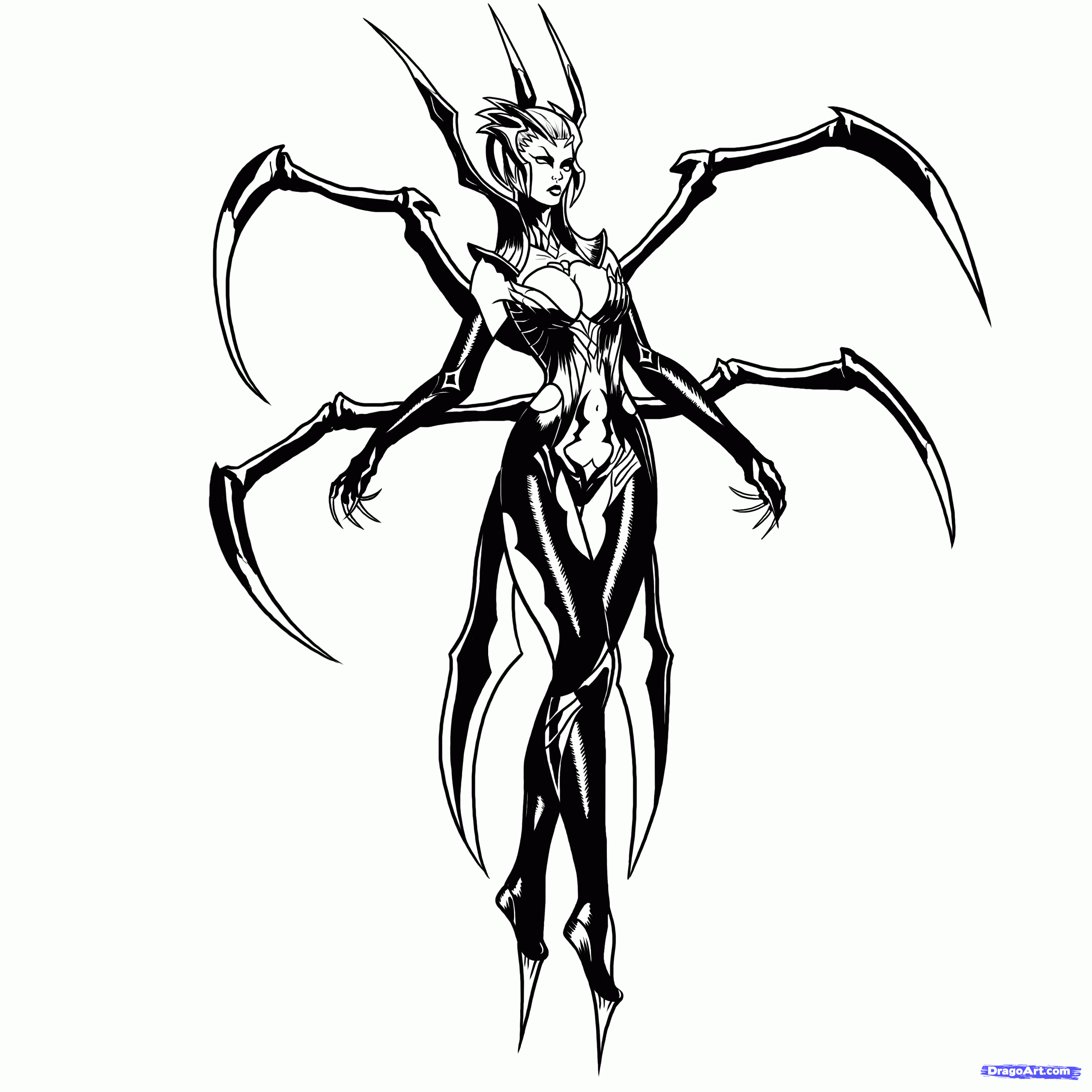 2550x2550 How To Draw Elise From League Of Legends Step