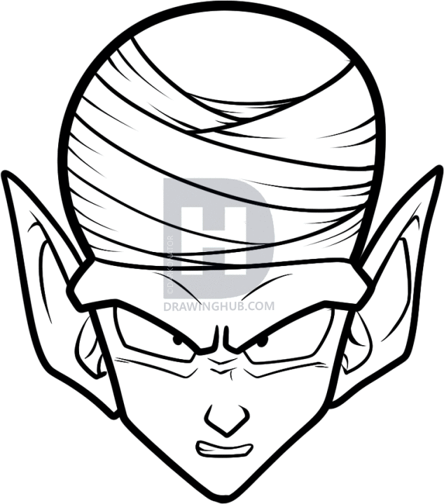 634x720 how to draw piccolo easy, step