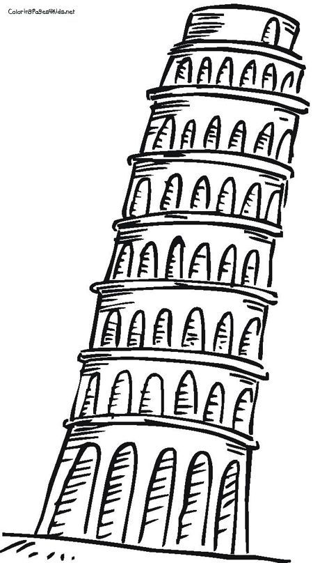 Leaning Tower Of Pisa Drawing | Free download on ClipArtMag