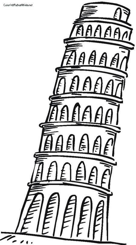 450x808 tower of pisa drawing