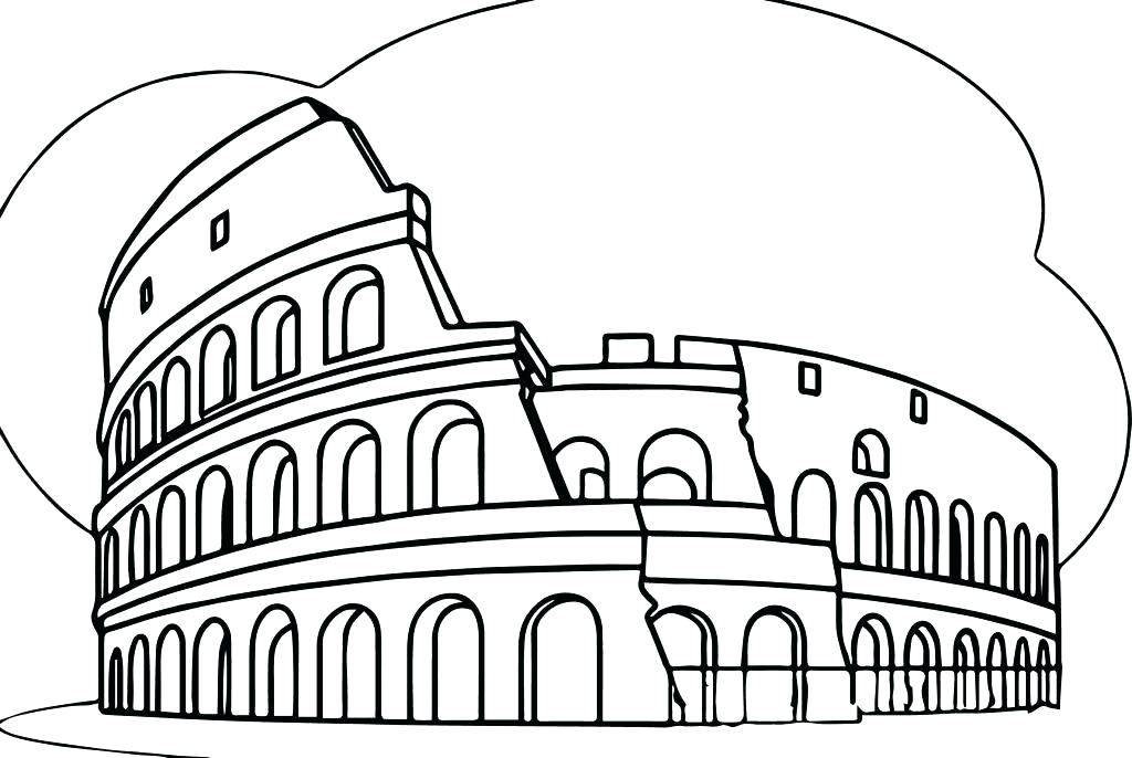 1024x686 Colosseum Drawing Free Download