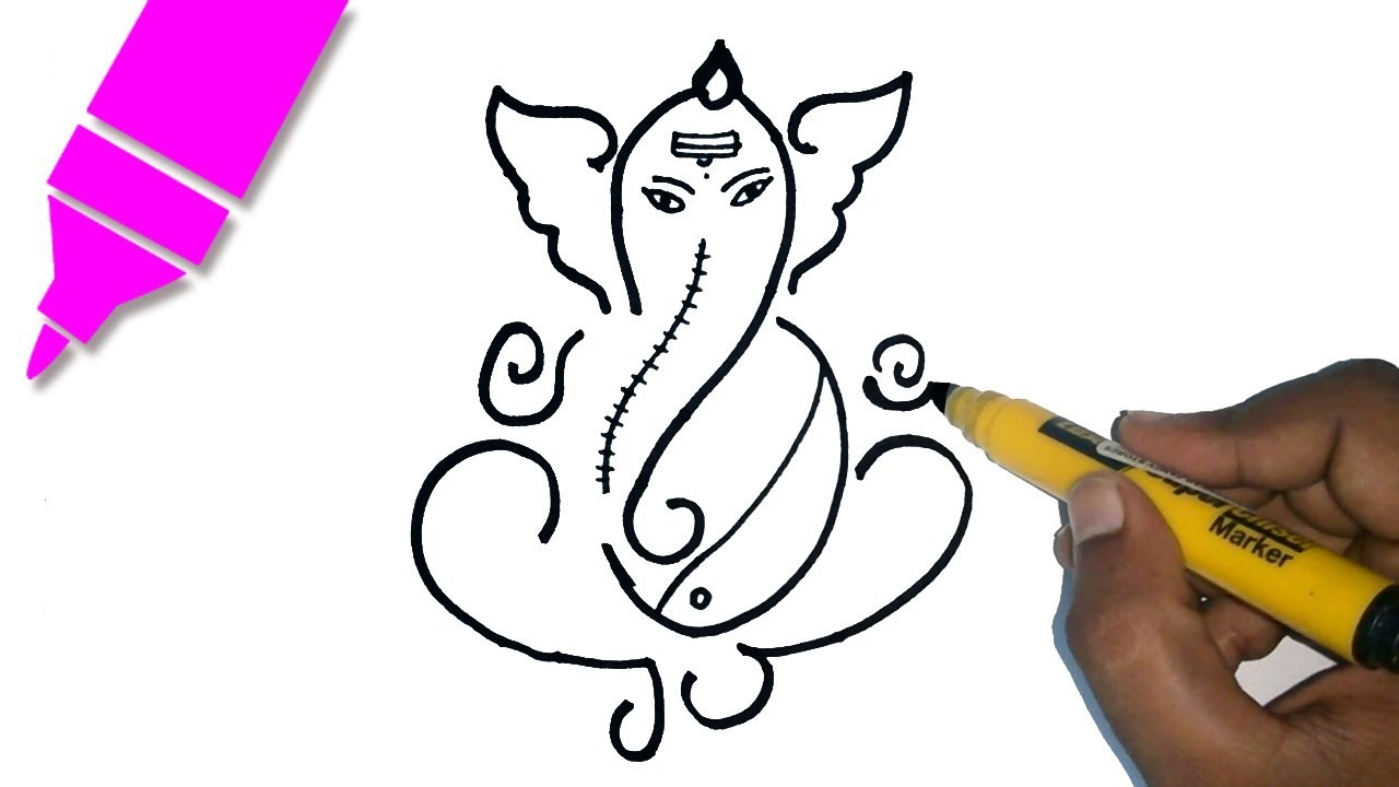 1280x720 Drawing For Kids Free And Learn How To Draw Ganesha Drawing