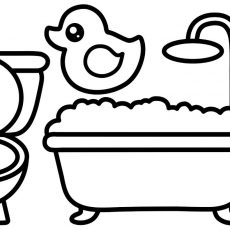 230x230 Stylist And Luxury Bathroom Coloring Pages How To Draw A Step