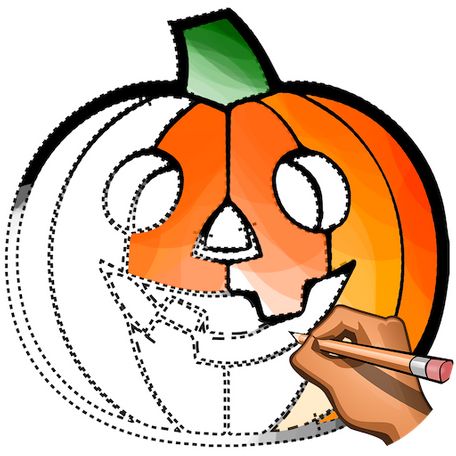 456x456 Download Learn To Draw Halloween Drawing, Color Book Pages Apk