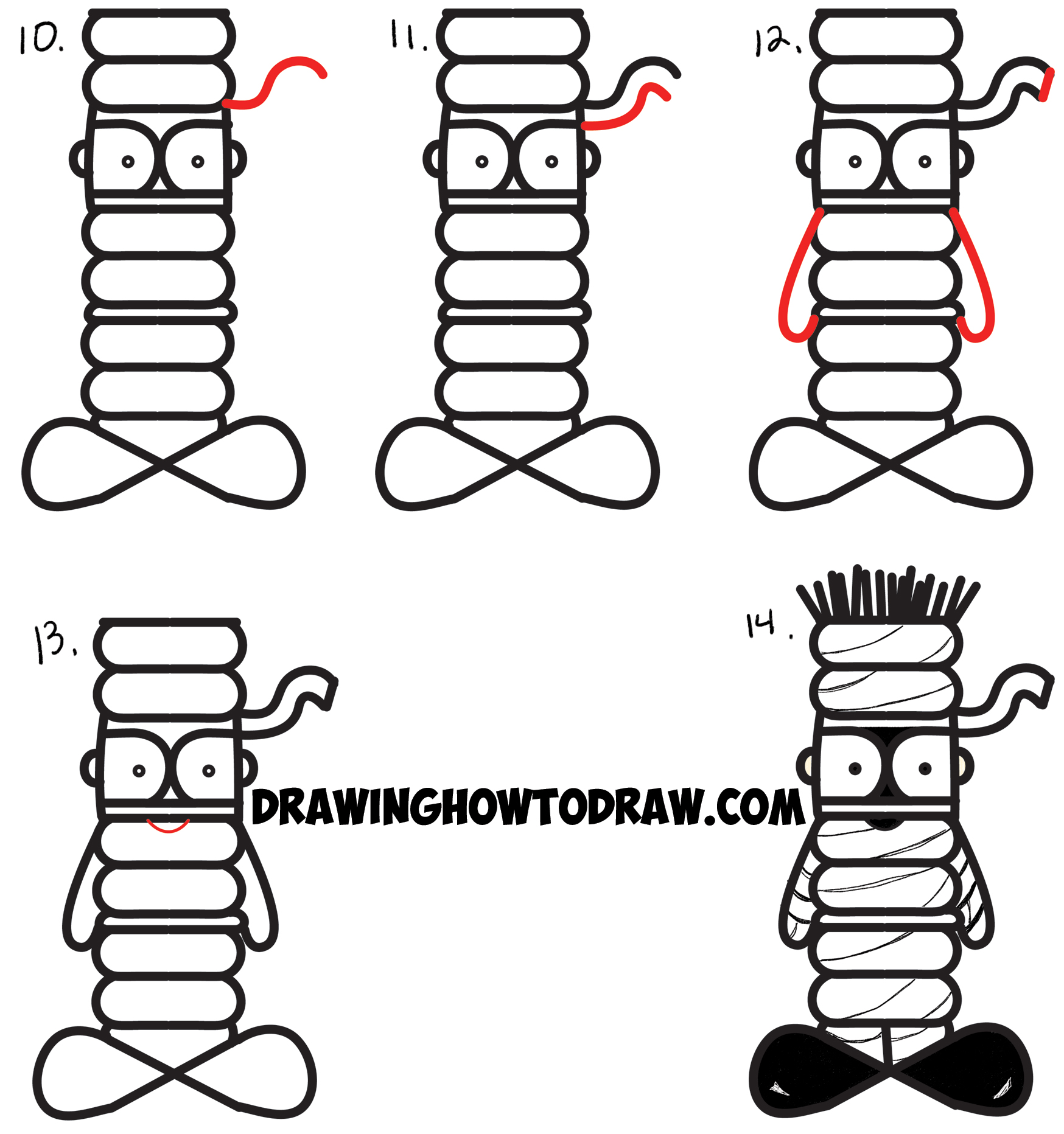 1748x1864 How To Draw A Cartoon Mummy Word Toon Cartoon