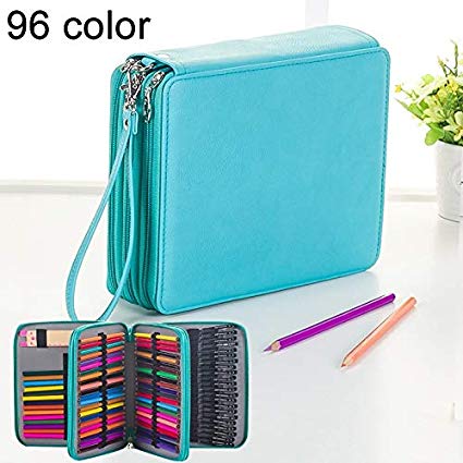 425x425 Slots Colored Pencil Case Pu Leather Drawing