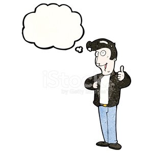 300x300 Cartoon Cool Guy In Leather Jacket Premium Clipart