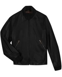 200x250 B Dark Brown Leather Jacket In Brown For Men