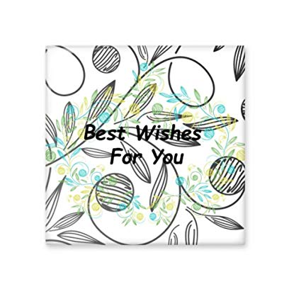 425x425 Fresh Flowers Leaves Drawing Best Wish Ceramic Bisque Tiles