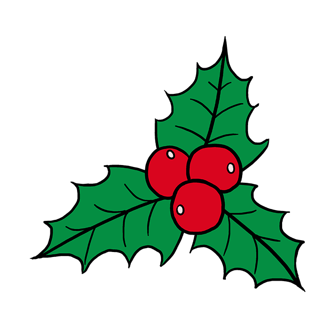 680x678 Collection Of Free Holly Drawing Leaves Download On Ui Ex