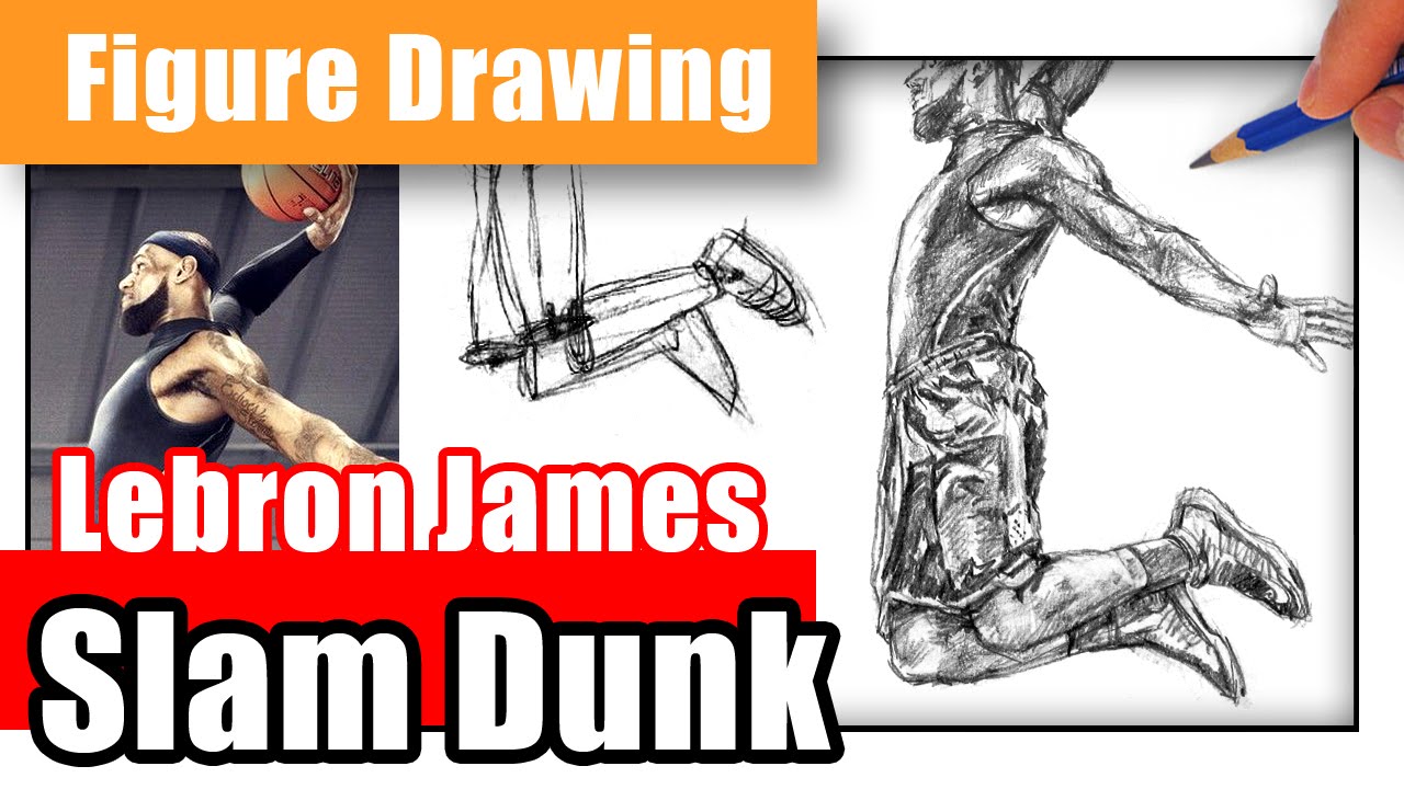1280x720 how to draw lebron james dunking
