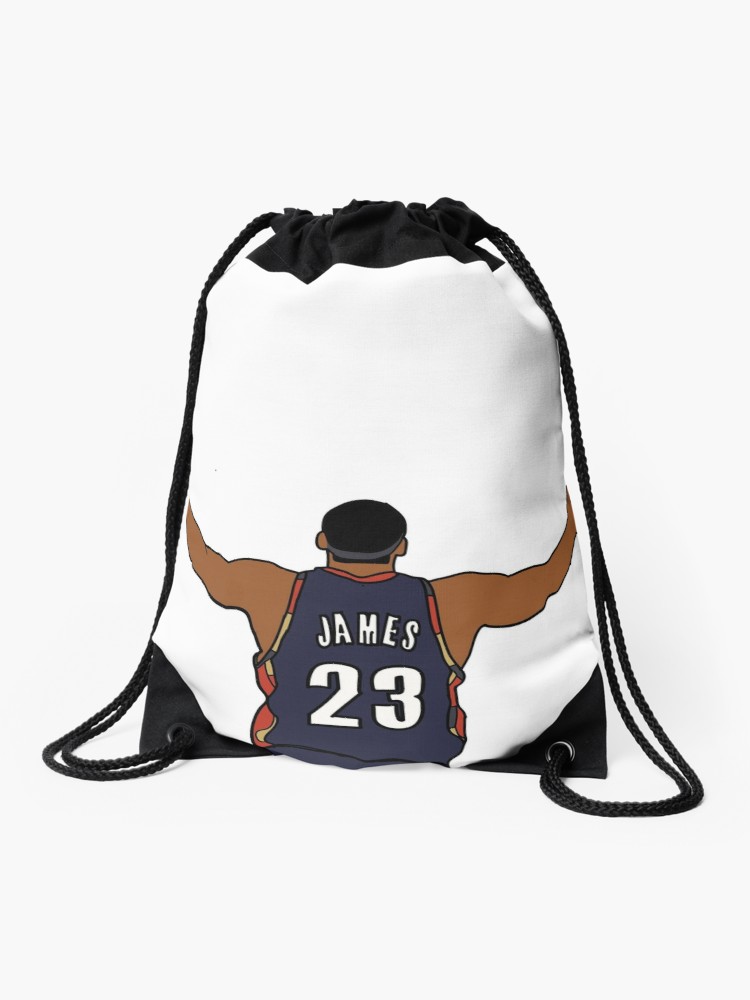 750x1000 Lebron James Chalk Toss Drawstring Bag