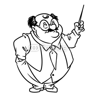 400x400 Professor Speech Lecture Cartoon Illustration Isolated Image