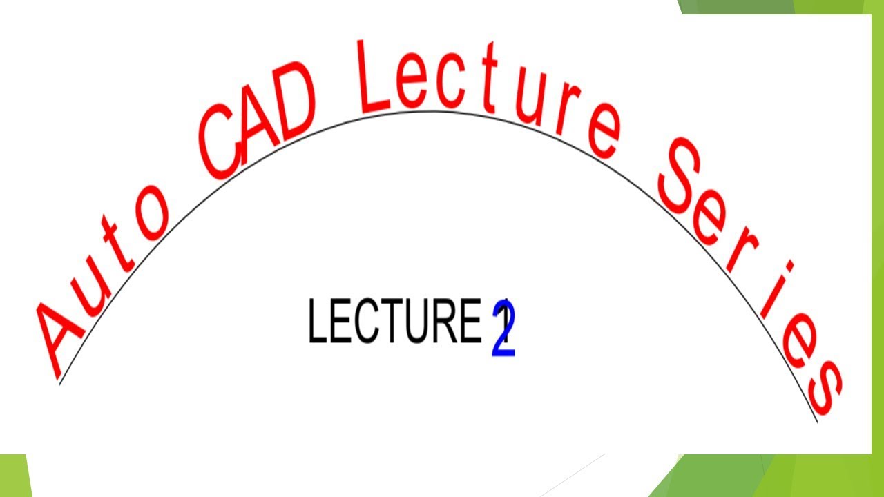 1280x720 Auto Cad Lecture Series Lecture Line Plan Of Building