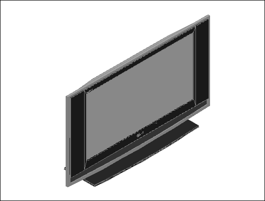 545x414 Flat Screen Tv In Autocad Cad Download