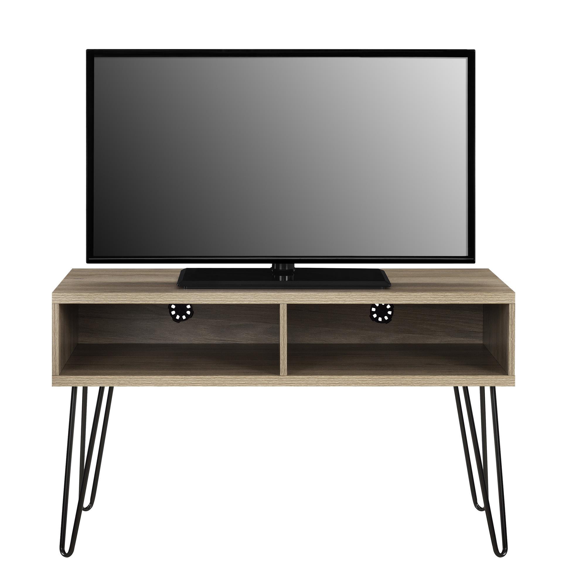 2000x2000 heywood retro tv stand for tvs up to rustic oak