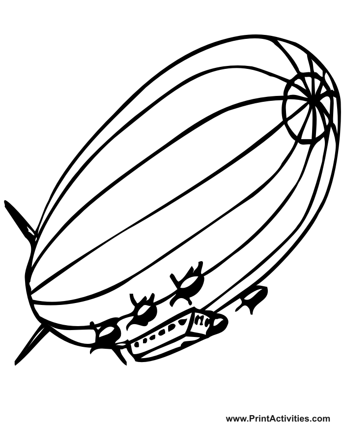 700x864 Blimp Drawing For Free Download
