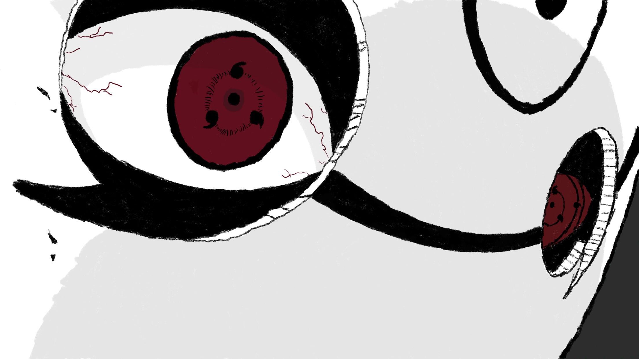 2208x1242 First Digital Drawing! Obito With A Different Left Eye Naruto