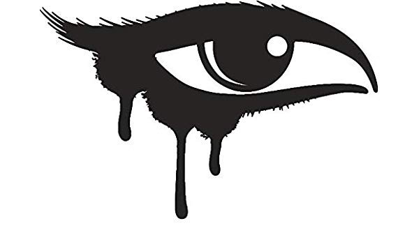 600x350 Pretty Dark Winged Eyeliner Eye Makeup Cartoon Art