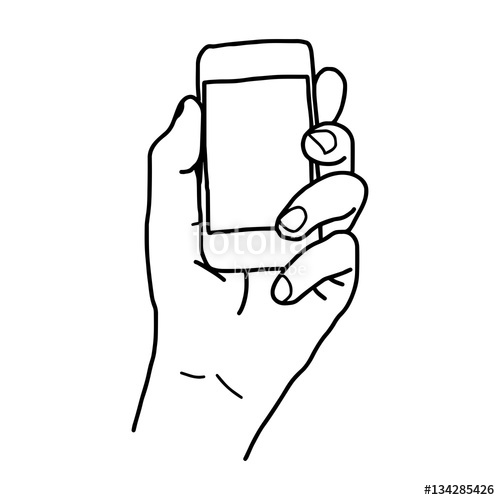 500x500 Illustration Vector Doodle Hand Drawn Sketch Of Left Hand Using