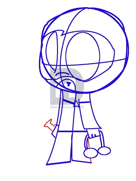 540x720 How To Draw Chibi Xephos, Yogscast, Step