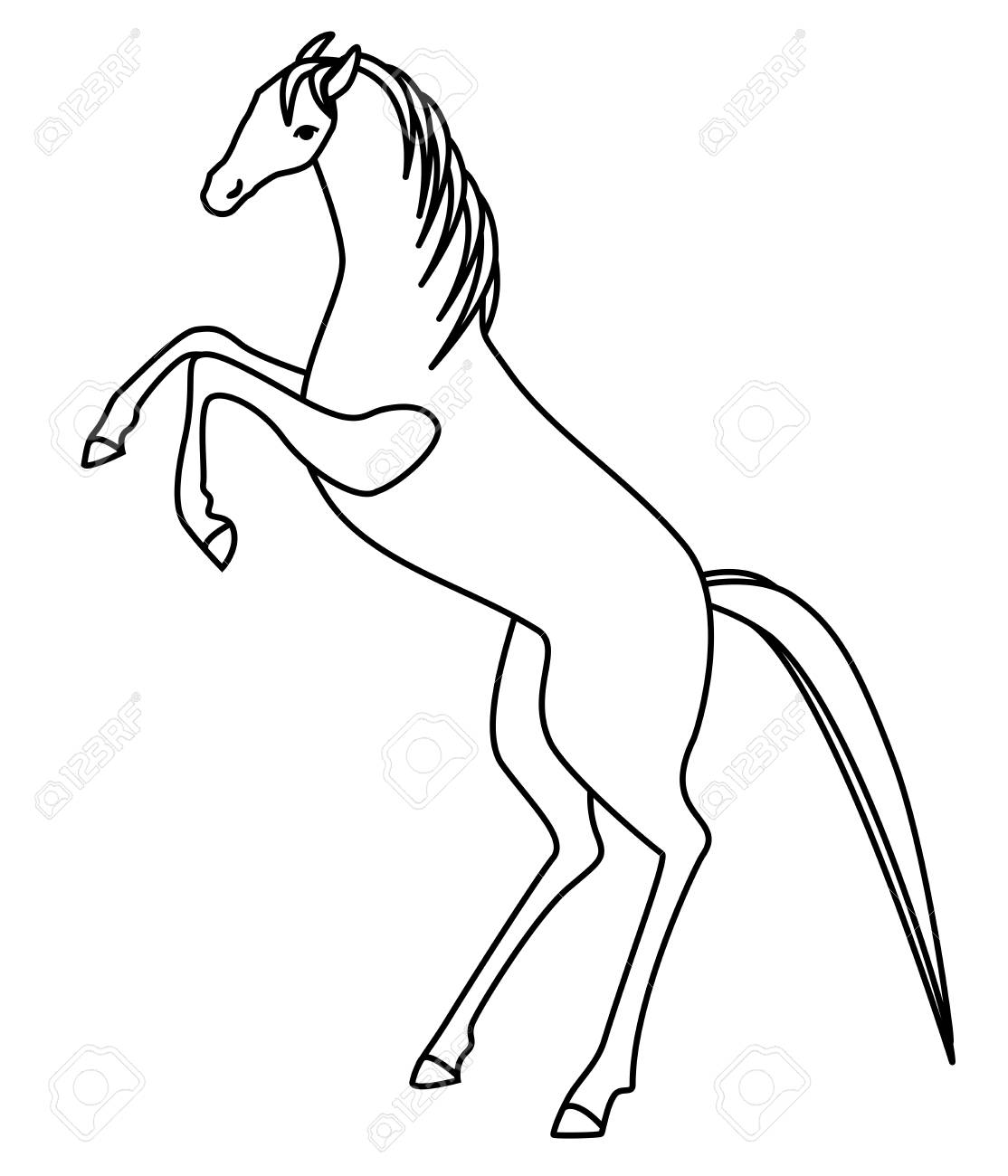 1114x1300 stallion drawing hind leg for free download