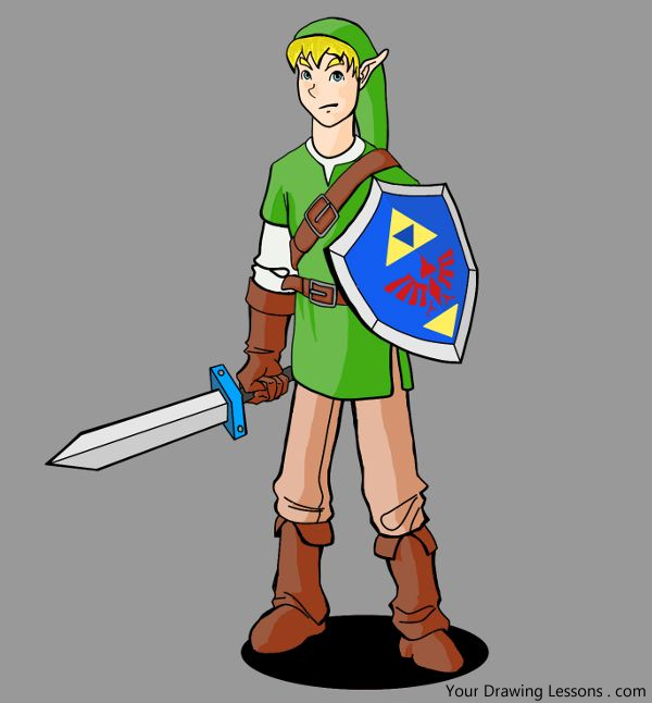 600x646 How To Draw Link From The Legend Of Zelda Your Drawing Lessons
