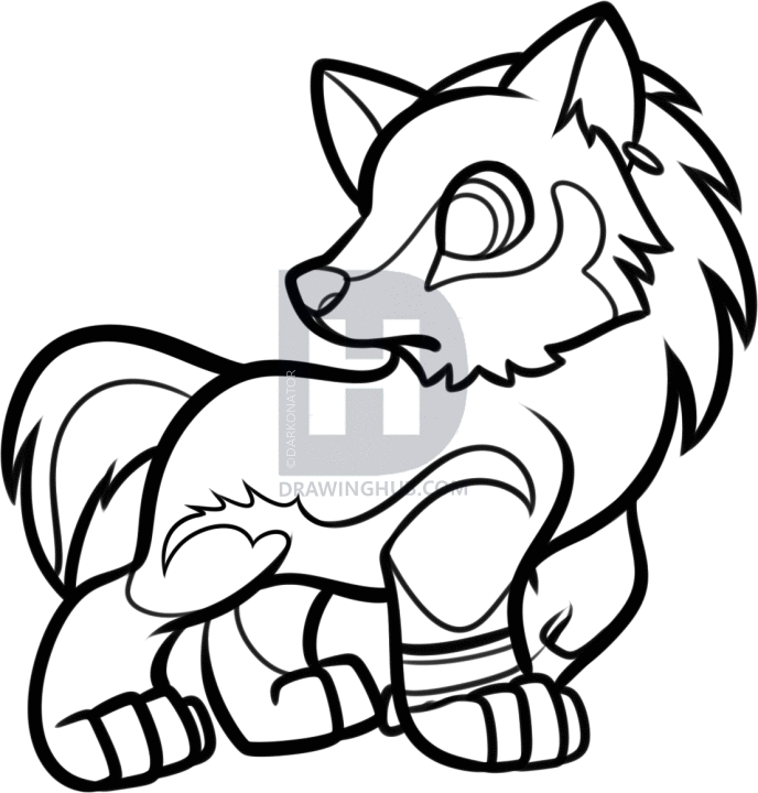 688x720 how to draw chibi wolf link, wolf link from legend of zelda, step
