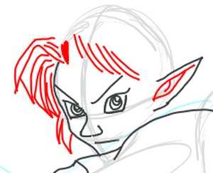 300x243 How To Draw Link From The Legend Of Zelda Step