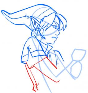 284x302 how to draw link vs dark link, legend of zelda, step