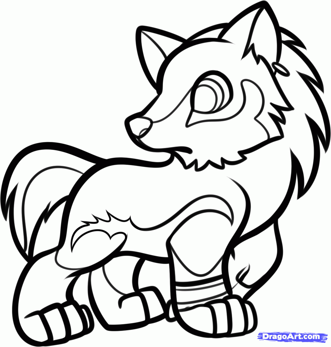 1107x1158 step how to draw chibi wolf link, wolf link from legend of zelda