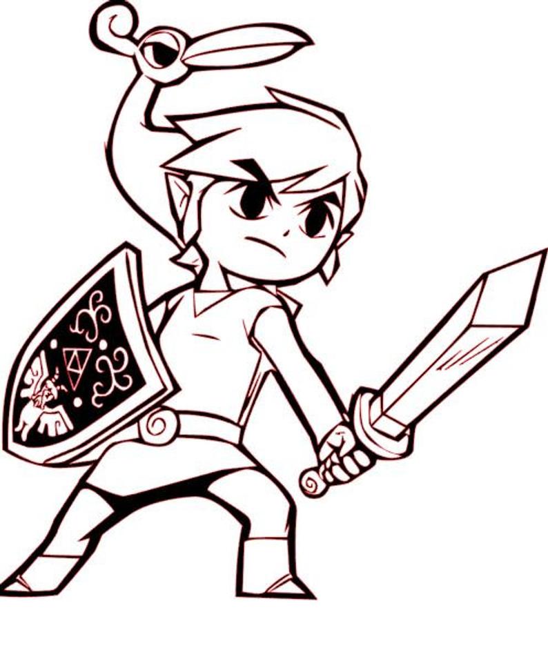 Legend Of Zelda Link Drawing | Free download on ClipArtMag