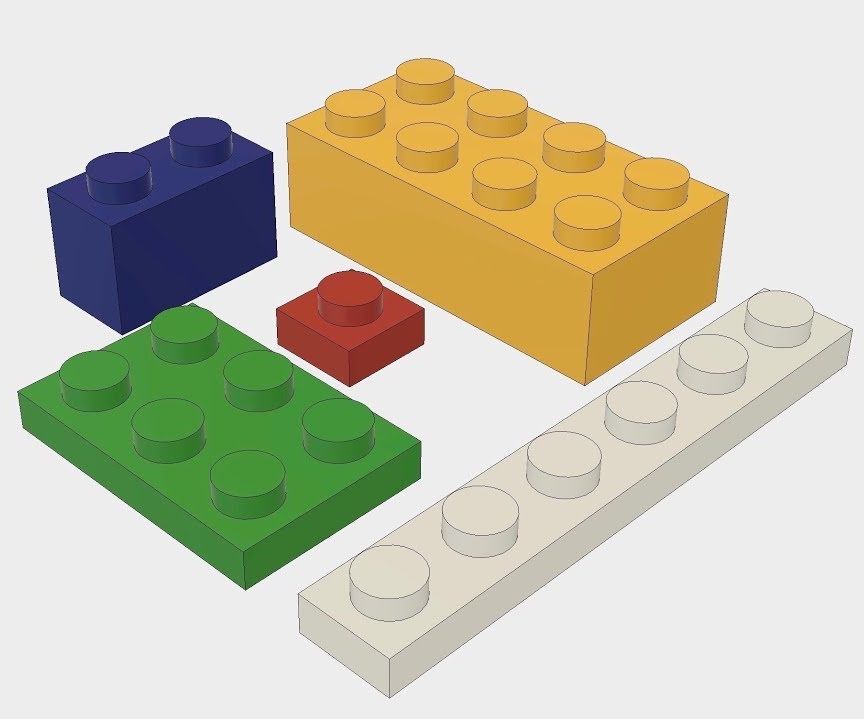 864x719 Parametric Lego Bricks In Fusion Steps