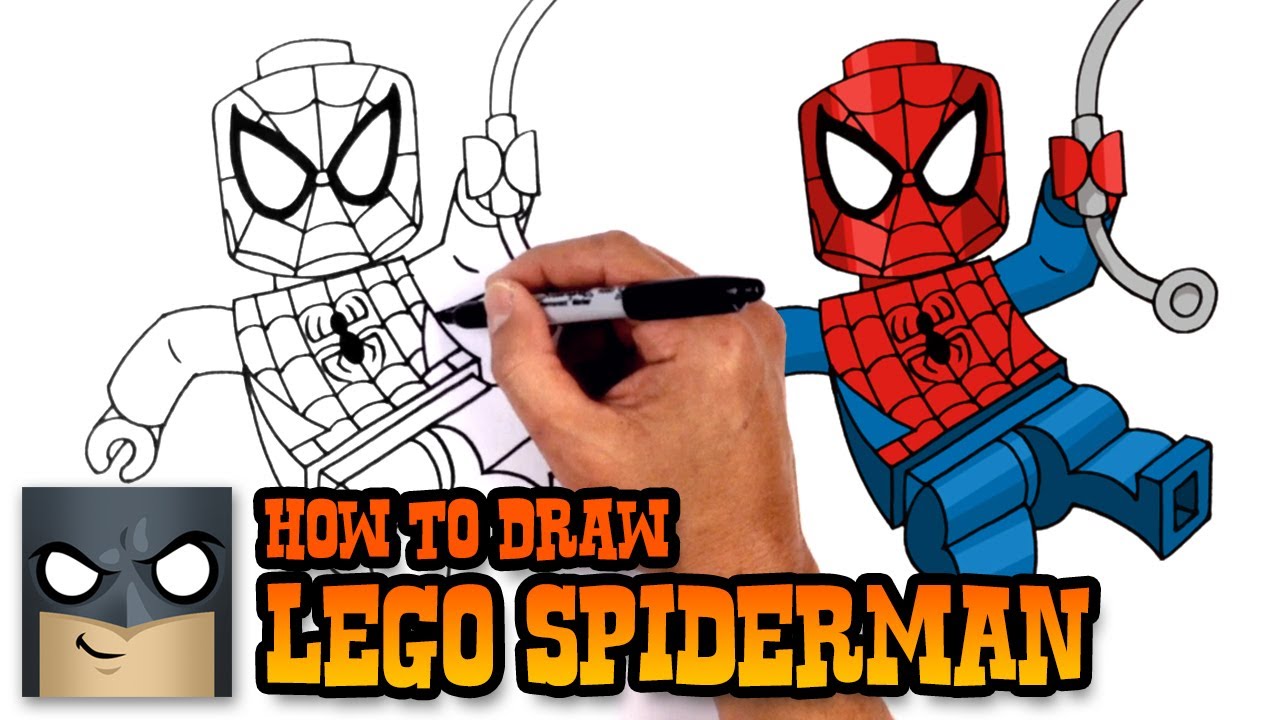 1280x720 How To Draw Lego Spiderman Drawing Tutorial