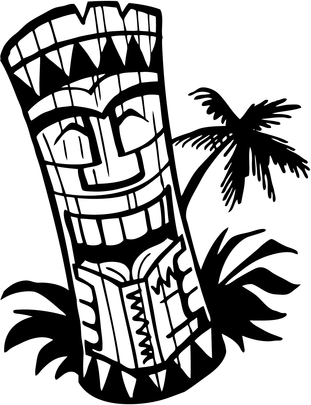 1054x1375 Lei Border Clip Art Black And White