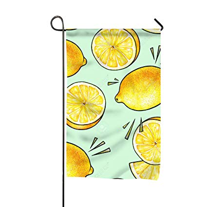 425x425 Decorative Flag For Indoor Outdoor Lawn, Lemon