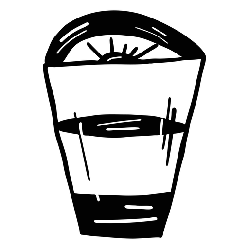 512x512 Glass Juice Orange Lemon Slice Sketch