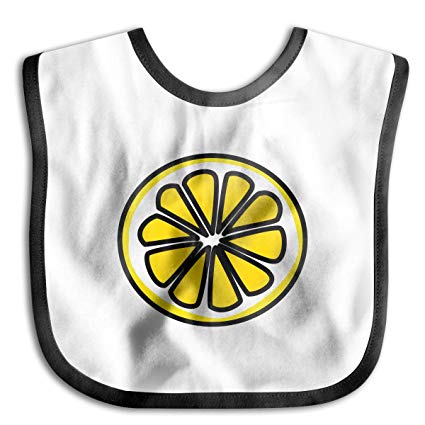 425x425 Ylmg Drawing Lemons Lemon Slice Imitation Silicone Bib