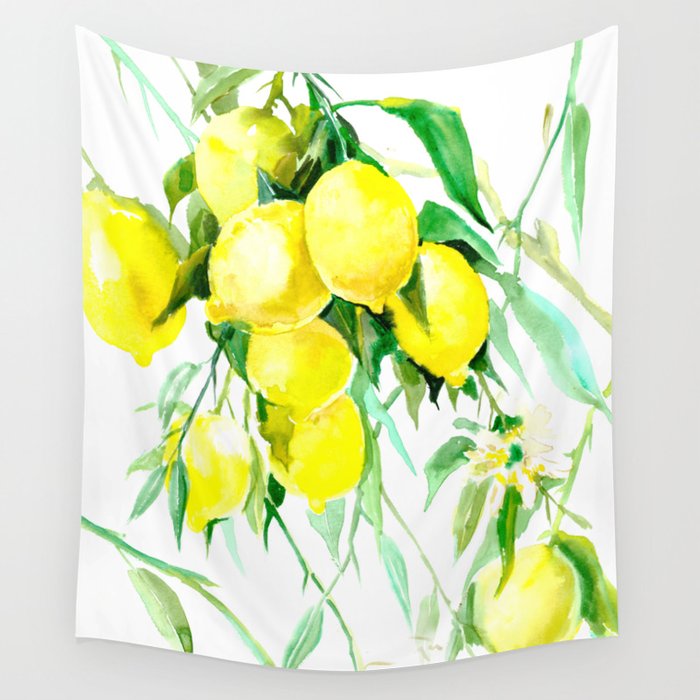 700x700 lemon tree kitchen decor art towel lemon wall tapestry