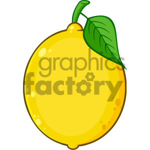 300x300 Royalty Free Rf Clipart Illustration Yellow Lemon Fresh Fruit