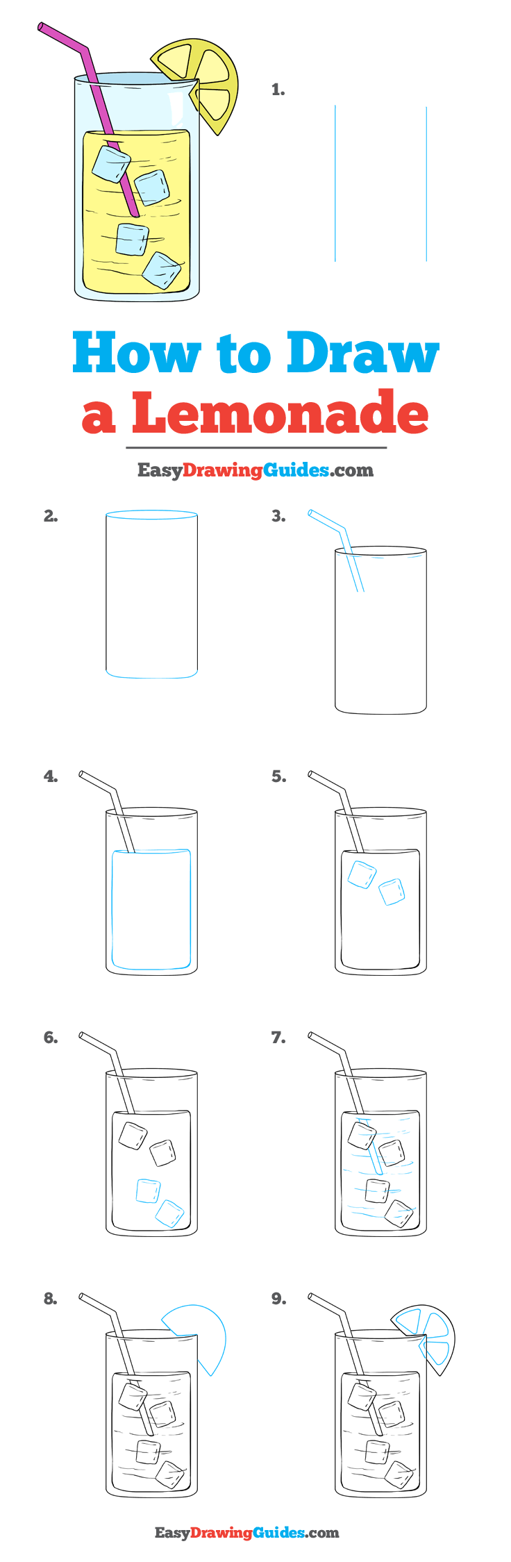 736x2249 How To Draw Lemonade