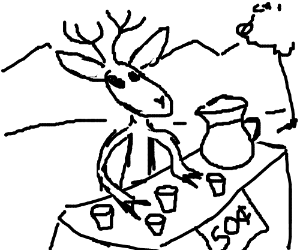 300x250 Reindeer Selling Lemonade