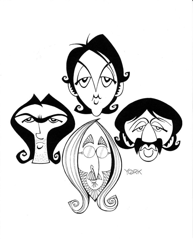 736x911 Beatles Drawing Drawn For Free Download
