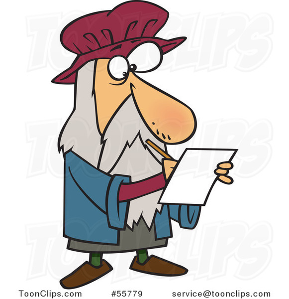 581x600 Cartoon Leonardo Da Vinci Drawing