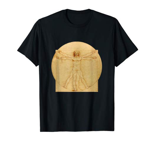 522x488 Leonardo Da Vinci T Shirt Vitruvian Man Tee Shirt