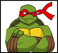 200x184 How To Draw Teenage Mutant Ninja Turtles Cartoon Characters