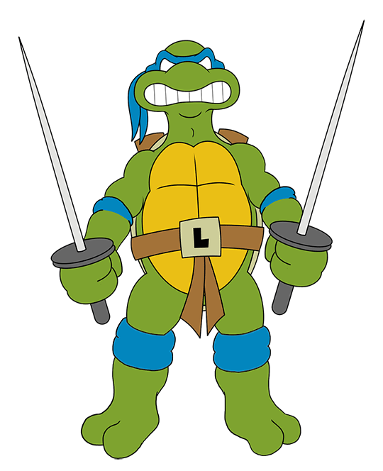 540x664 Learn How To Draw A Ninja Turtle, One That Resembles Leonardo