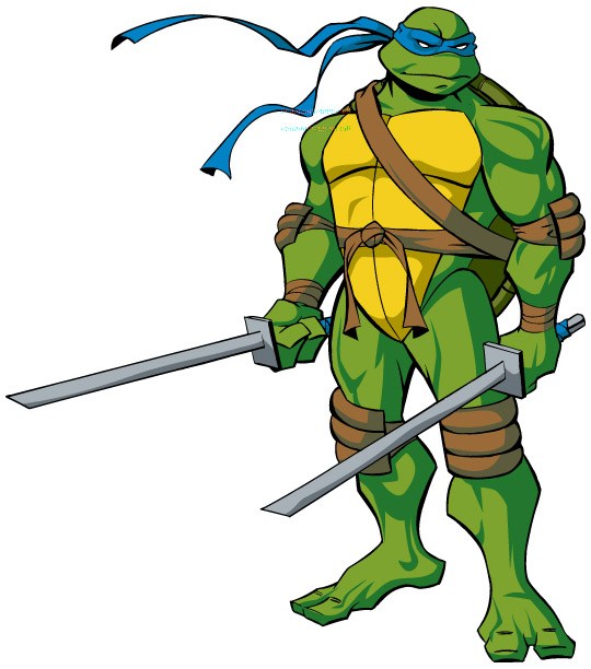 540x612 Ninja Leonardo Turtle Transparent Png Clipart Free Download