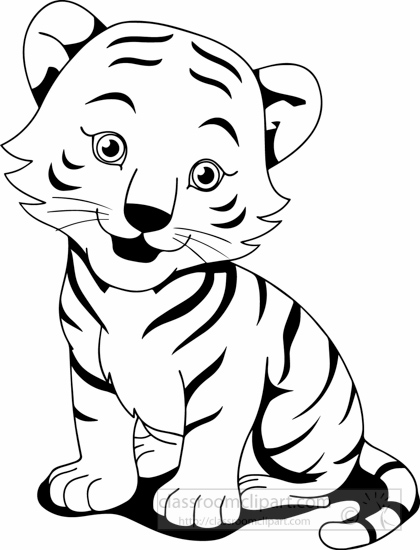 420x550 Tiger Clipart Black And White Tiger Clip Art Black And White Free